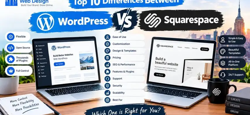 Top 10 Differences Between WordPress vs Squarespace